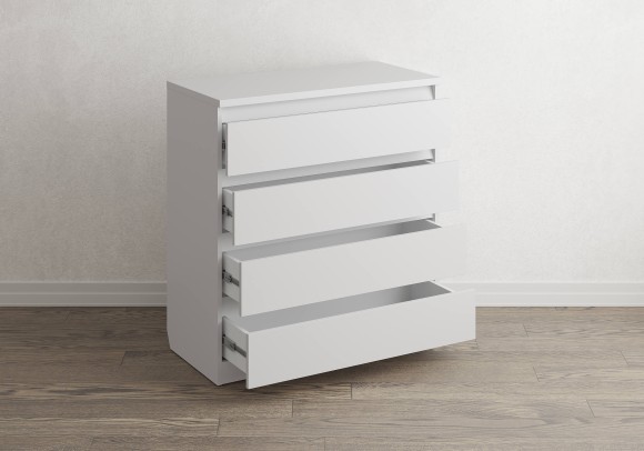 Комод Aksel 4 ящика (белый)