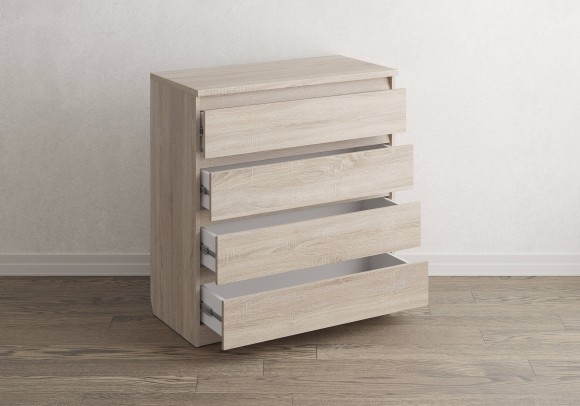 Комод Aksel 4 ящика (дуб сонома) 